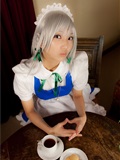 cosplay美女套图 c77 Sakuya Izayoi　白丝假发扮相(1)(4)